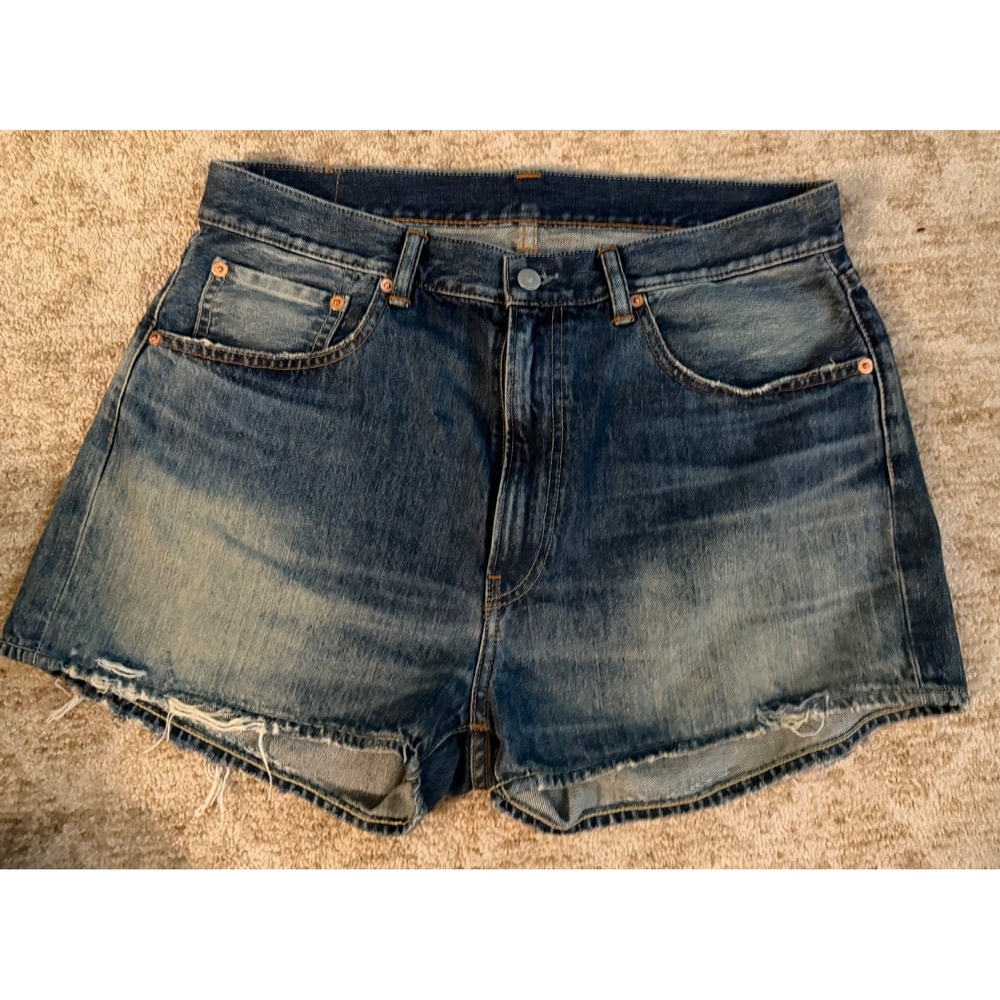 Denimist Women's Distressed Cutoff Denim Shorts Blue Size 30